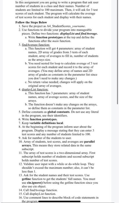 Solved In this assignment you are going to write a program | Chegg.com
