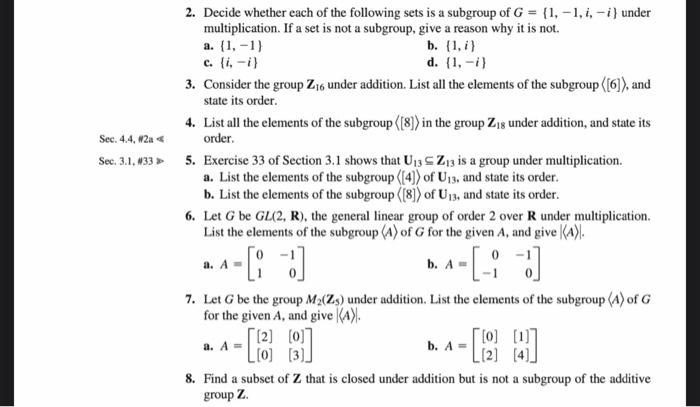 Solved 2. Decide whether each of the following sets is a | Chegg.com