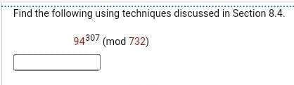 Solved Find the following using techniques discussed in | Chegg.com