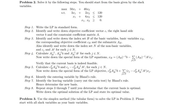 Solved Problem 2. Solve it by the following steps. You | Chegg.com