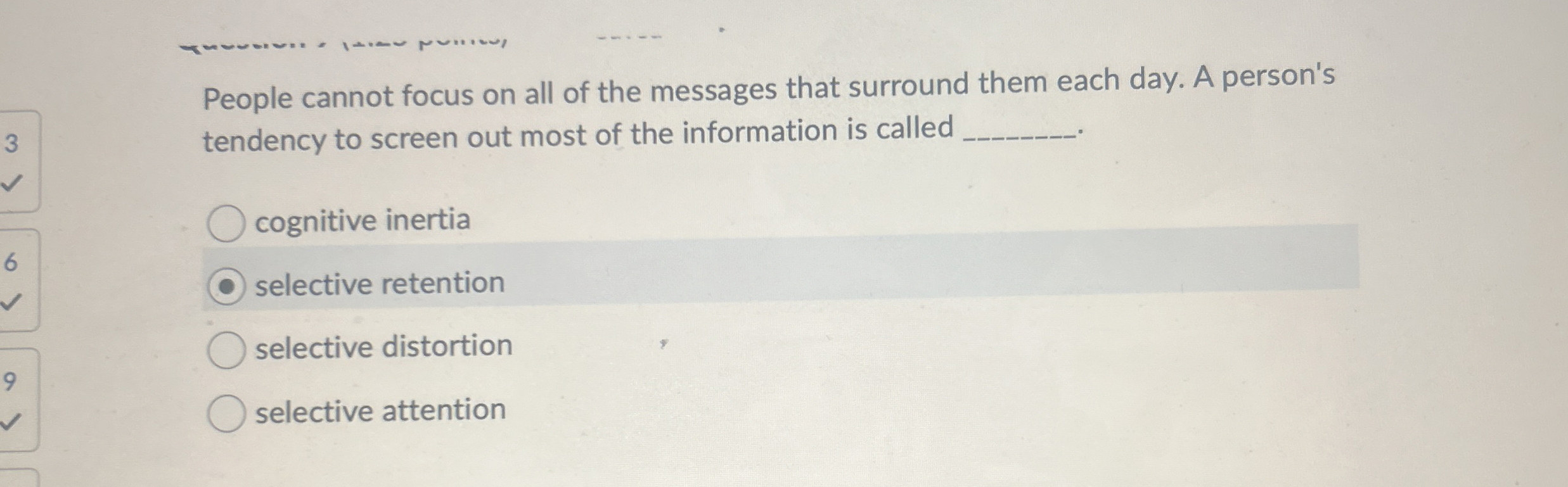 Solved People cannot focus on all of the messages that | Chegg.com