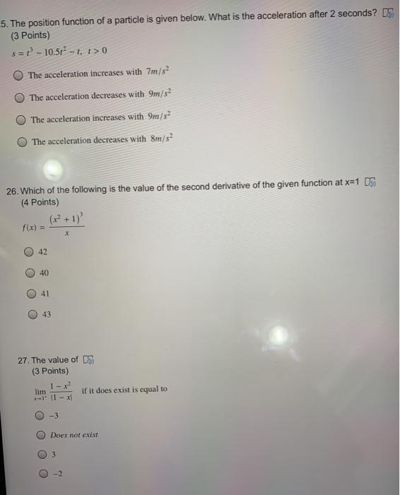 Solved 5. The position function of a particle is given | Chegg.com