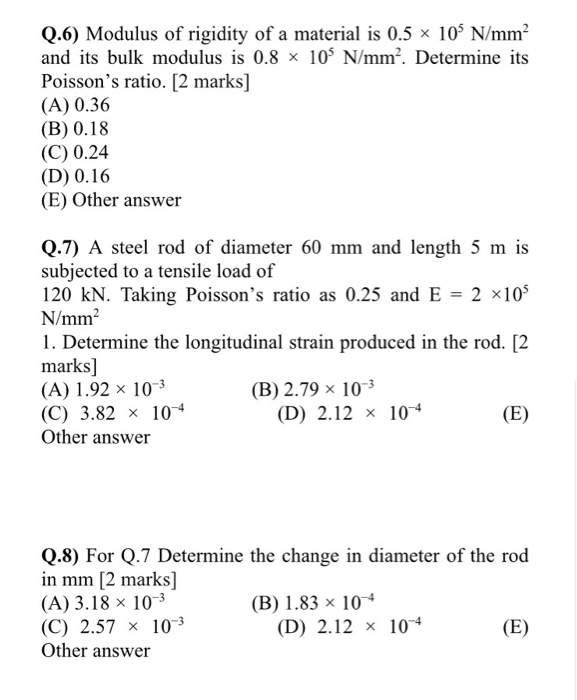 Answered: The bulk modulus for a material with…