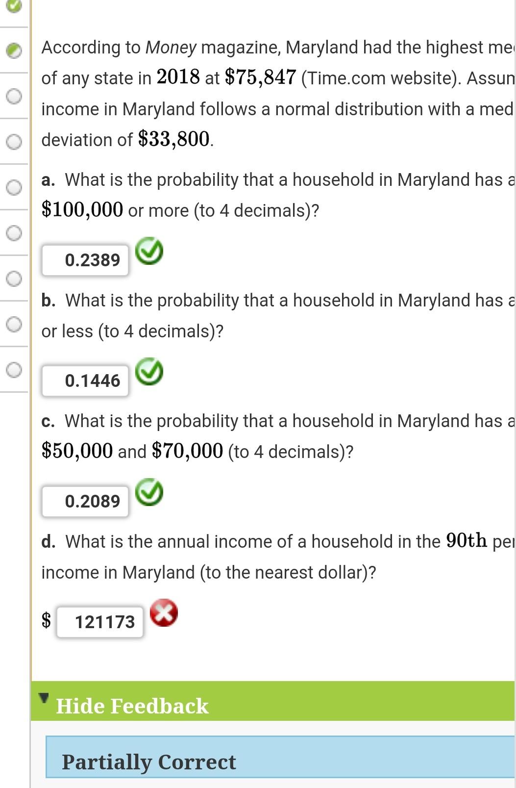 Solved According To Money Magazine, Maryland Had The Highest | Chegg.com