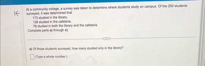Solved At a community college, a survey was taken to | Chegg.com