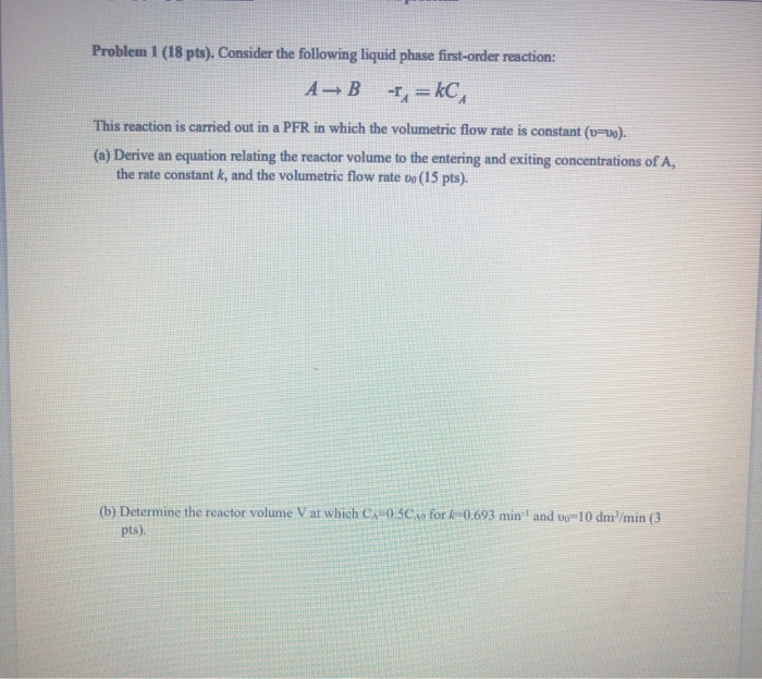 Solved Problem 1 (18 pts). Consider the following liquid | Chegg.com