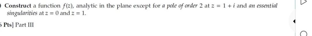 Solved B Construct a function f(x), analytic in the plane | Chegg.com