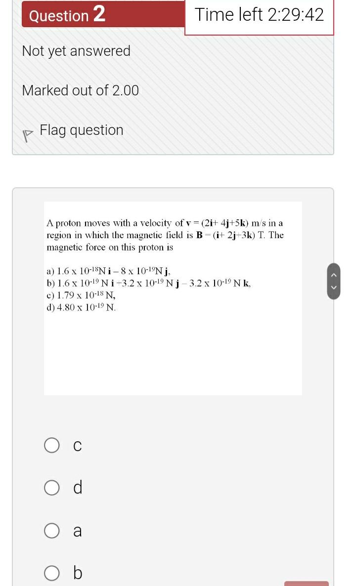 [Solved]: Question 2 Please Answer A Proton Moves