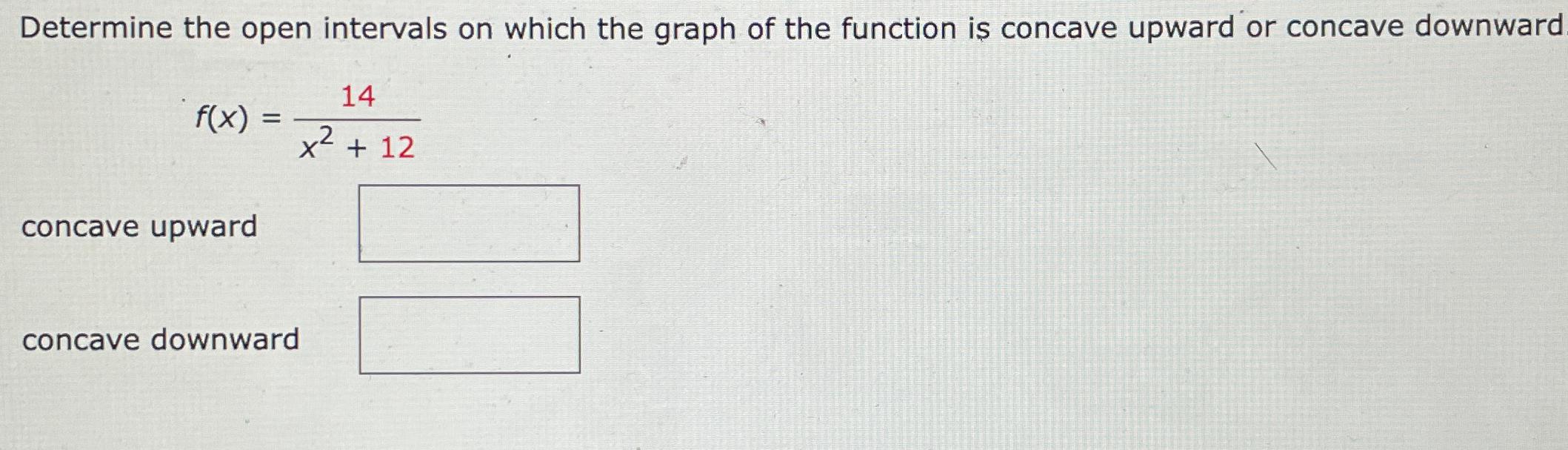 Solved Determine the open intervals on which the graph of | Chegg.com