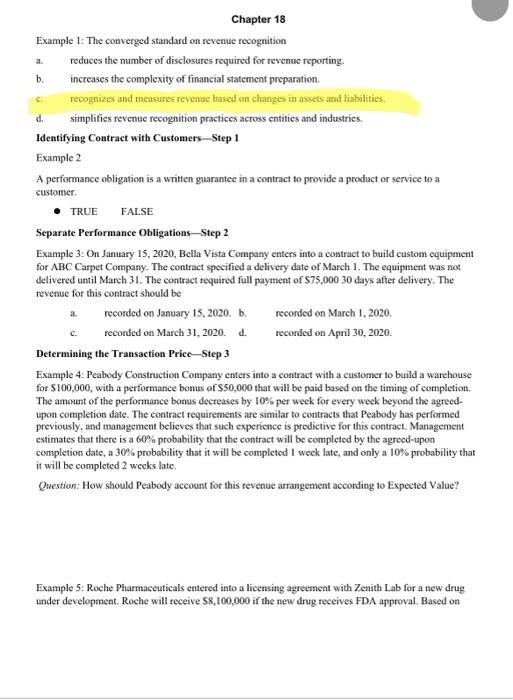 Solved C d. Chapter 18 Example 1: The converged standard on | Chegg.com