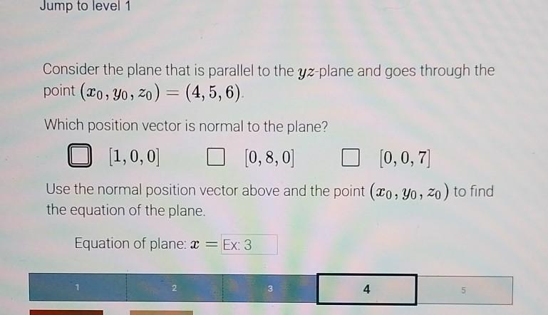 Solved Consider the plane that is parallel to the yz-plane | Chegg.com