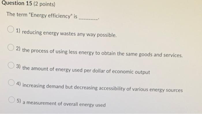 Solved Question 15 (2 points) The term 