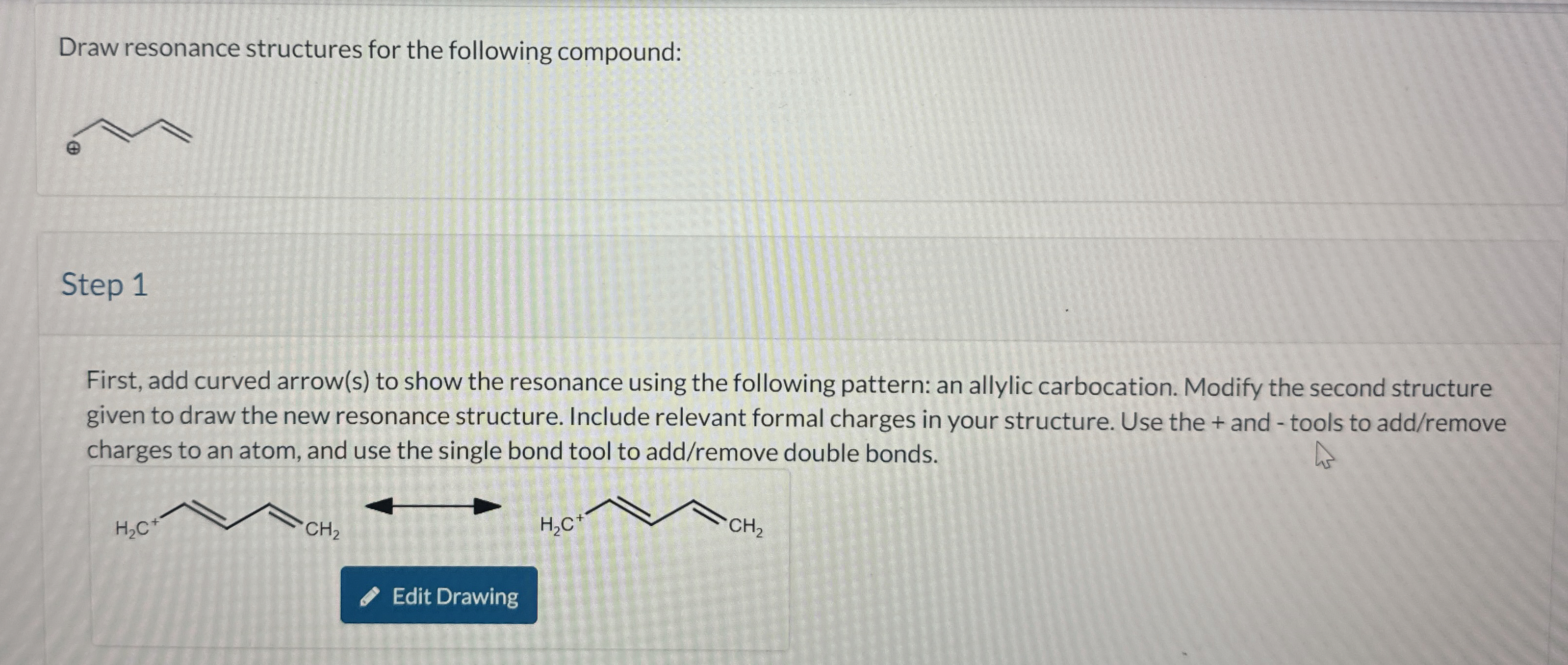 Solved Draw resonance structures for the following compound: | Chegg.com