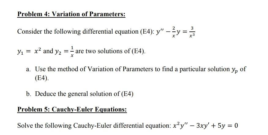 Solved Chapter 4: Higher-Order Differential Equations | Chegg.com