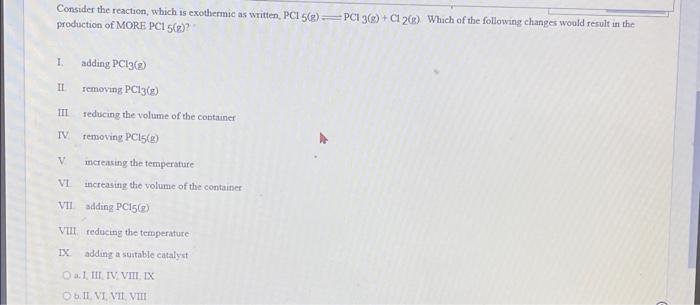 Solved Consider The Reaction, Which Is Exothermic As | Chegg.com