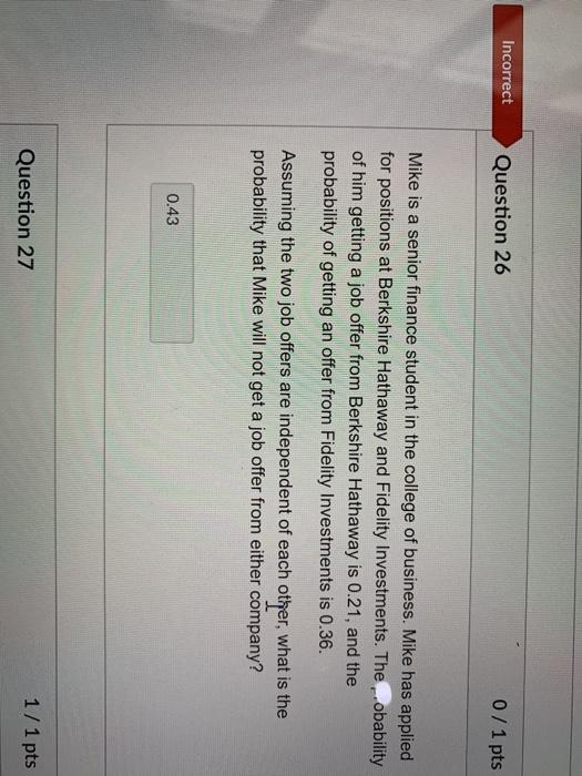 Solved Incorrect Question 26 0 / 1 pts Every year in