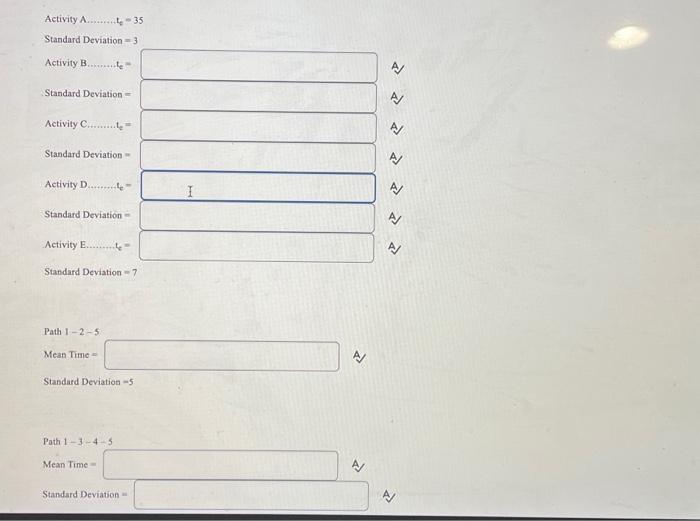 Solved Given the Activity on Arrow Diagram and the data | Chegg.com