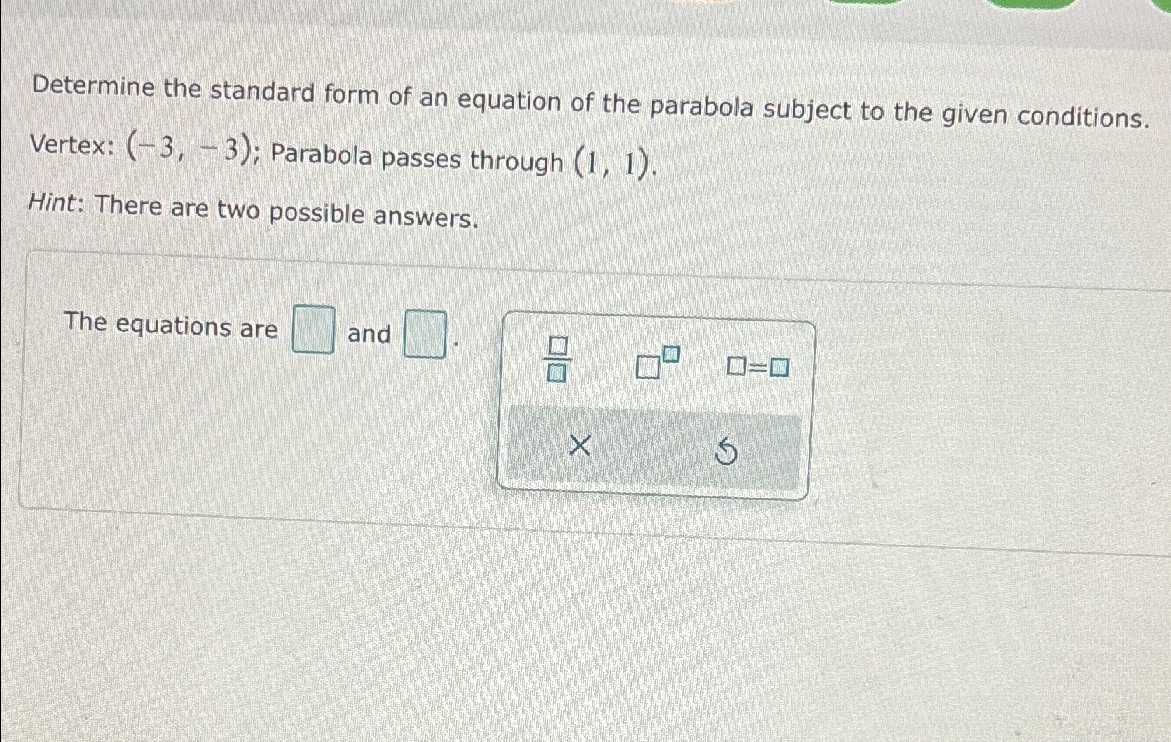 Solved Determine the standard form of an equation of the | Chegg.com