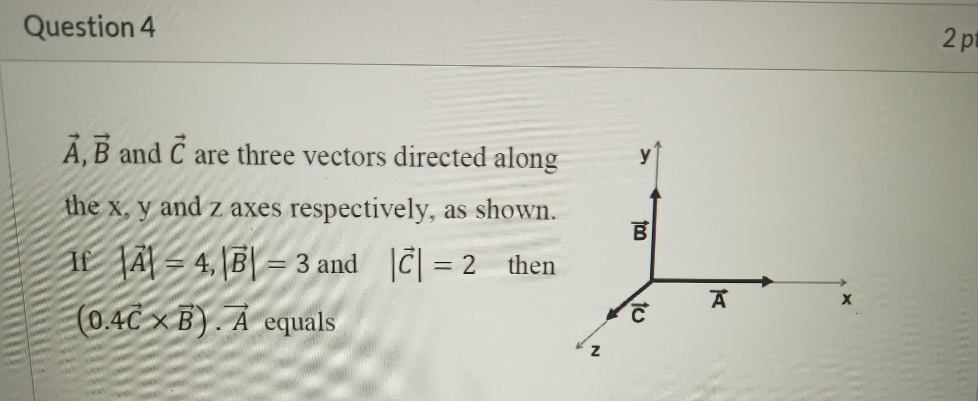 Solved Question 4 2 P U A B And C Are Three Vectors Dire Chegg Com