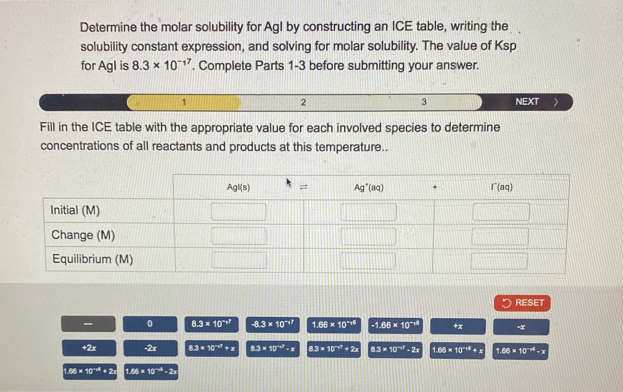 Solved Fill in the ICE table with the appropriate value for | Chegg.com