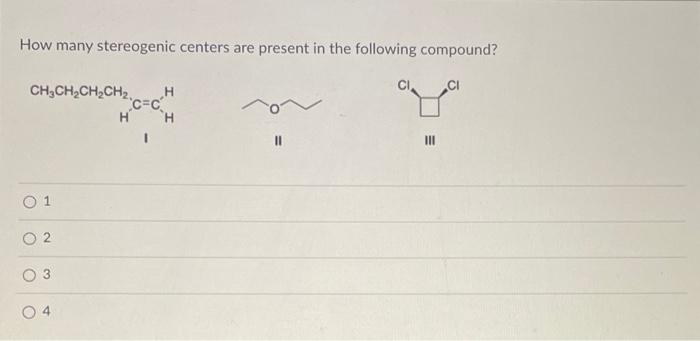 Solved How many stereogenic centers are present in the | Chegg.com