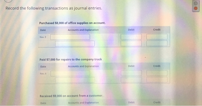 Solved Review the transactions and determine the accounts, | Chegg.com
