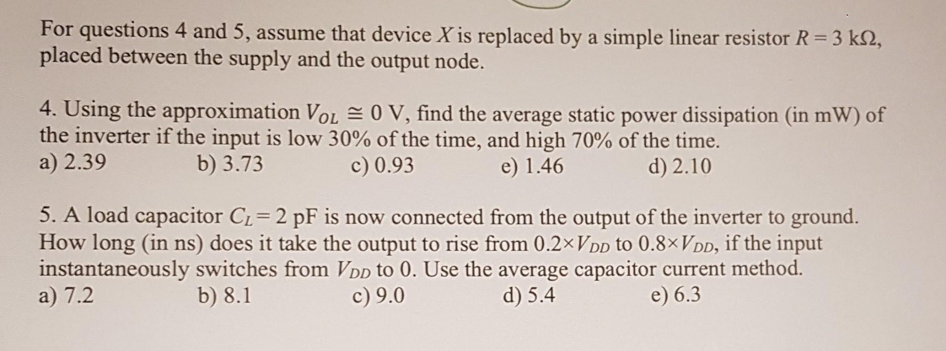 Solved has kn W Consider the inverter circuit shown in | Chegg.com