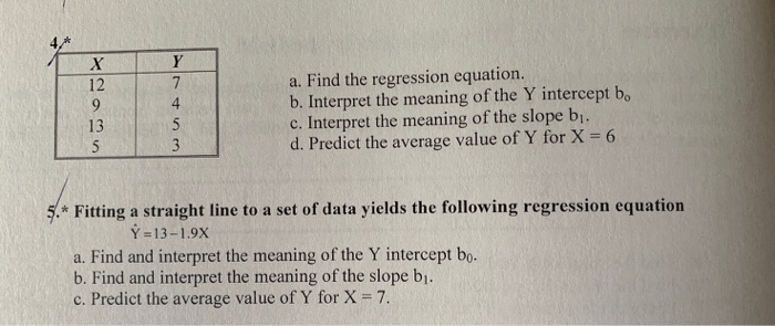 Solved a, b (Interpret the meaning of the regression