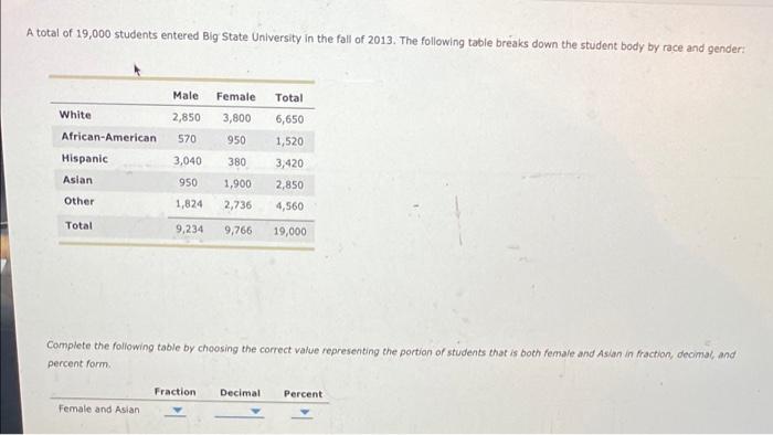 solved-a-total-of-19-000-students-entered-big-state-chegg