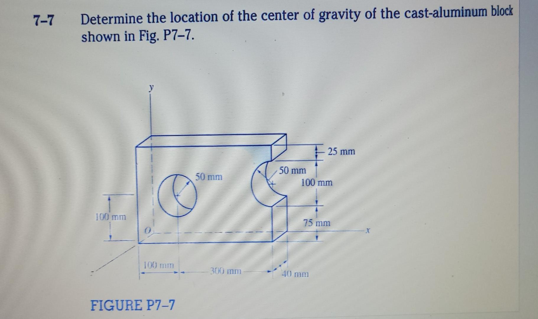 Solved 7-7 Determine the location of the center of gravity | Chegg.com