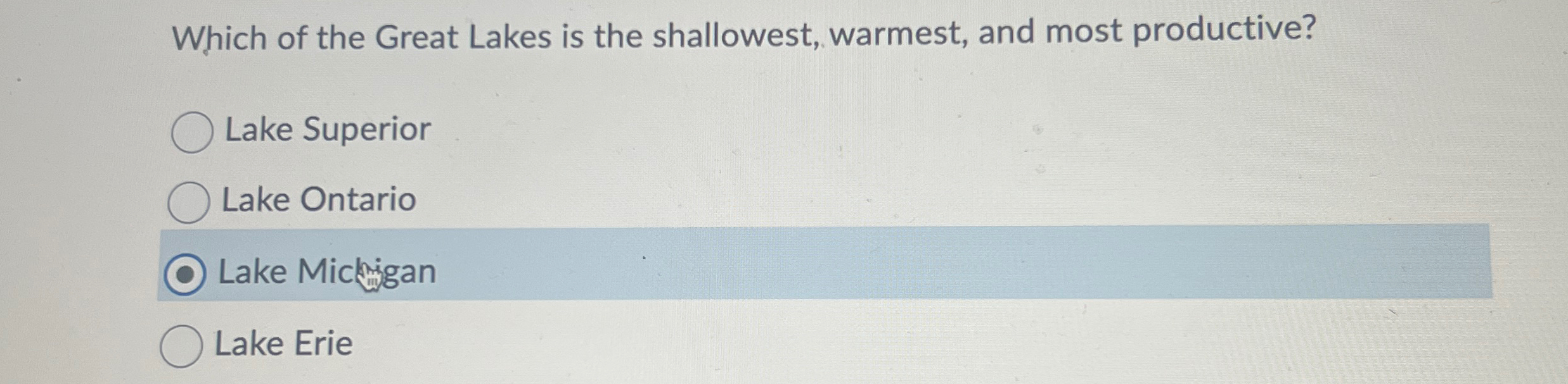 High Quality SOLUTION Which of the Great Lakes is the shallowest ...
