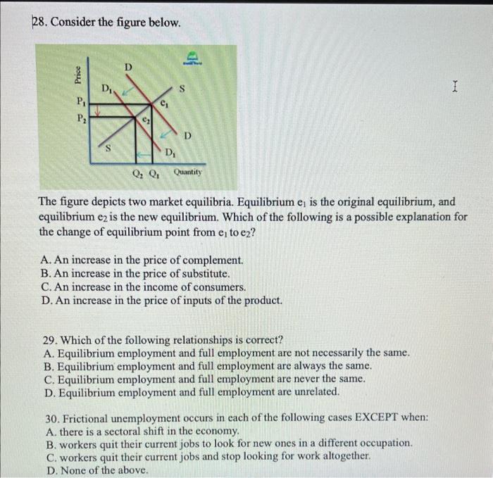 Solved 28. Consider the figure below. The figure depicts two | Chegg.com