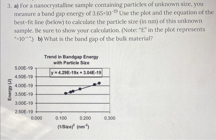 what is the answer to part b (What is the band gap of | Chegg.com