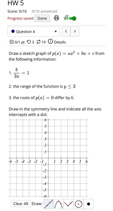 Solved Draw a sketch graph of p(x)=ax2+bx+c from the | Chegg.com
