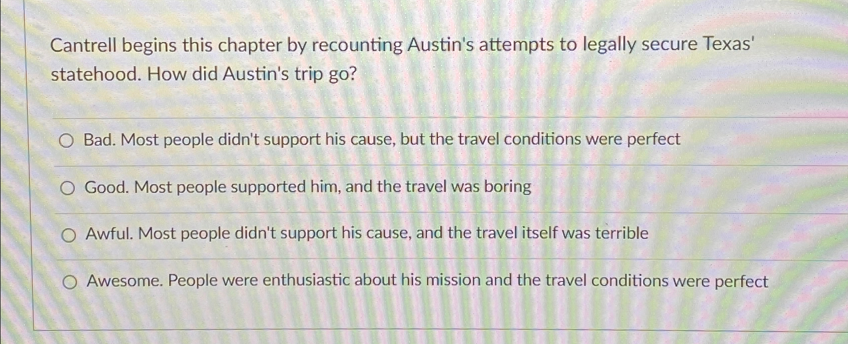 Cantrell begins this chapter by recounting Austin's | Chegg.com