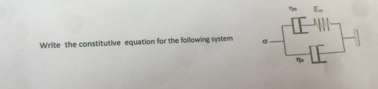Solved Write the constitutive equation for the following | Chegg.com