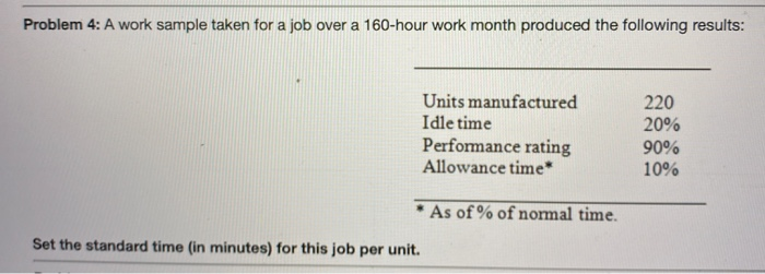 Solved Problem 4: A work sample taken for a job over a | Chegg.com