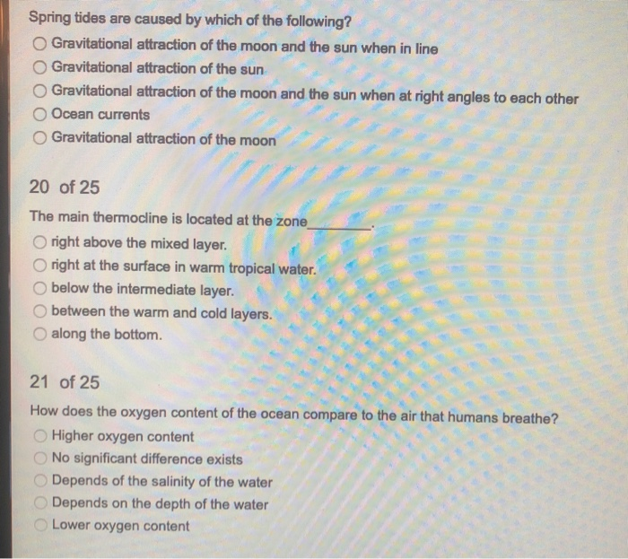 Solved The thinnest layer of the earth is the O outer core.