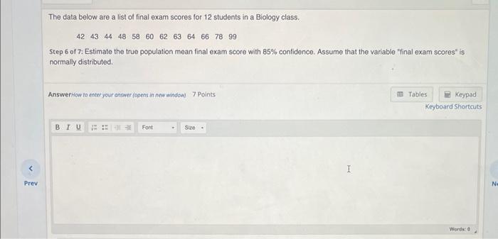 Solved The Data Below Are A List Of Final Exam Scores For 12 | Chegg.com