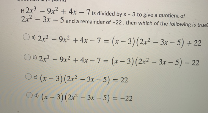 2x 3 4x 2 7x 5 divided by x 1