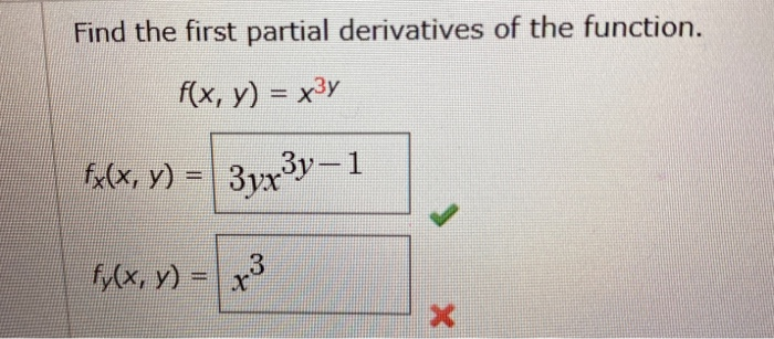 Solved Find The First Partial Derivatives Of The Function