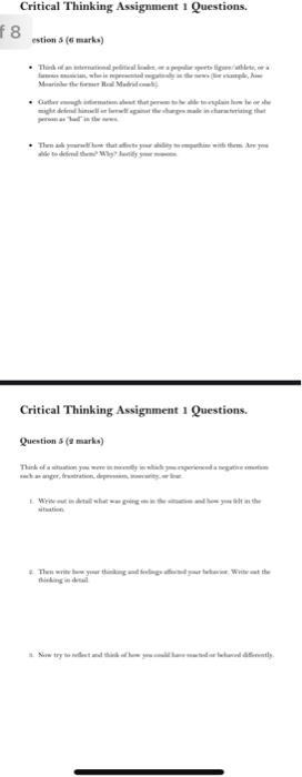 1 2 assignment critical thinking questions