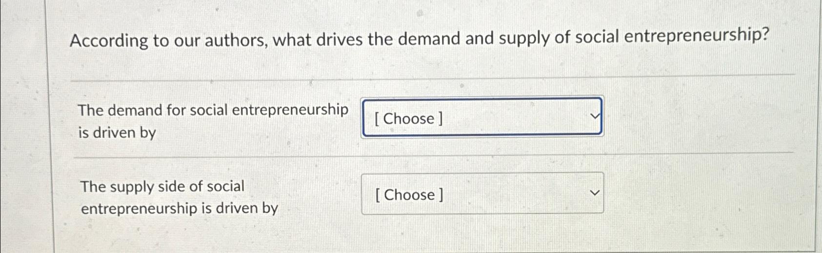 Solved According to our authors, what drives the demand and | Chegg.com