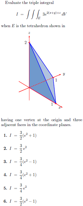 Solved Evaluate the triple integral when E is the | Chegg.com