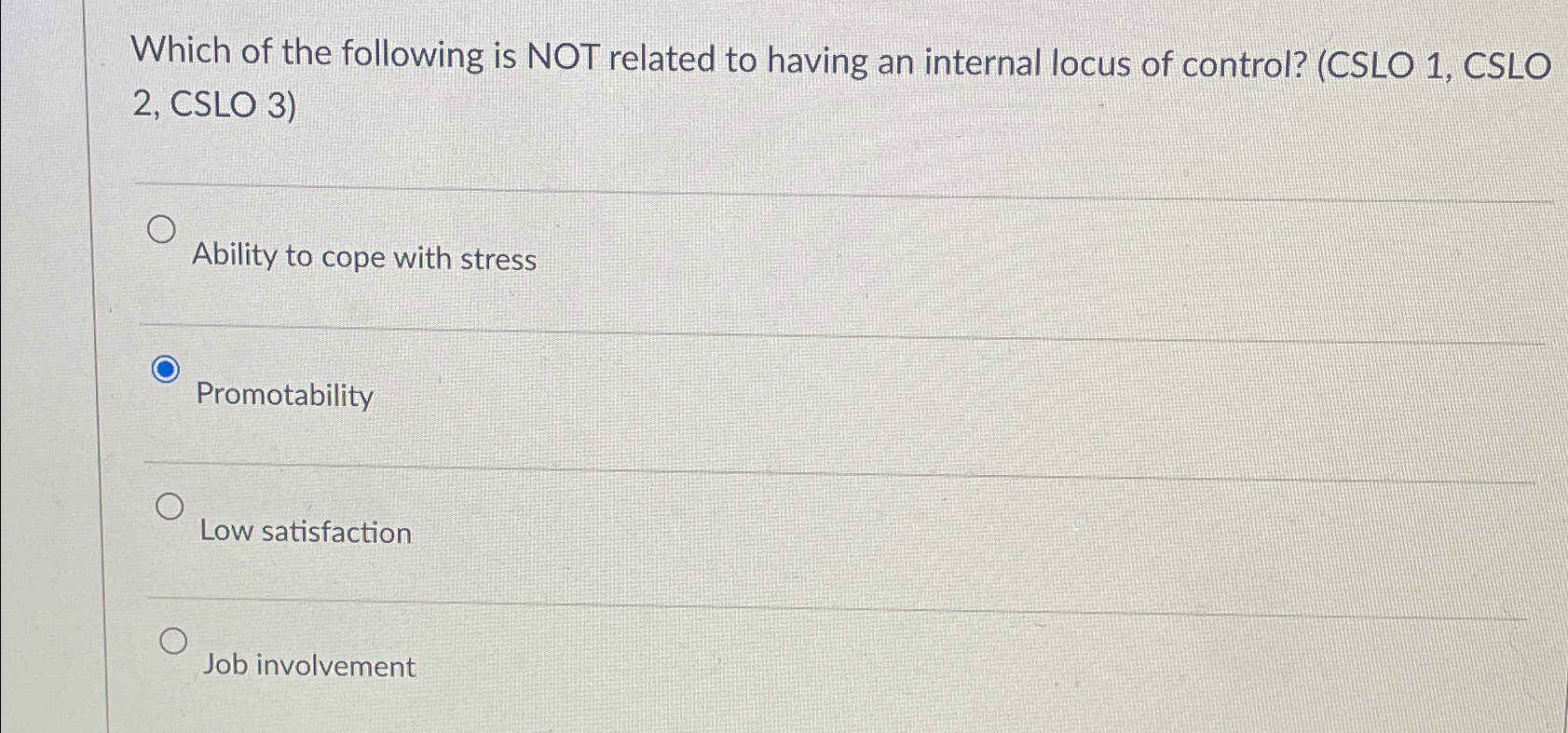 Solved Which of the following is NOT related to having an | Chegg.com