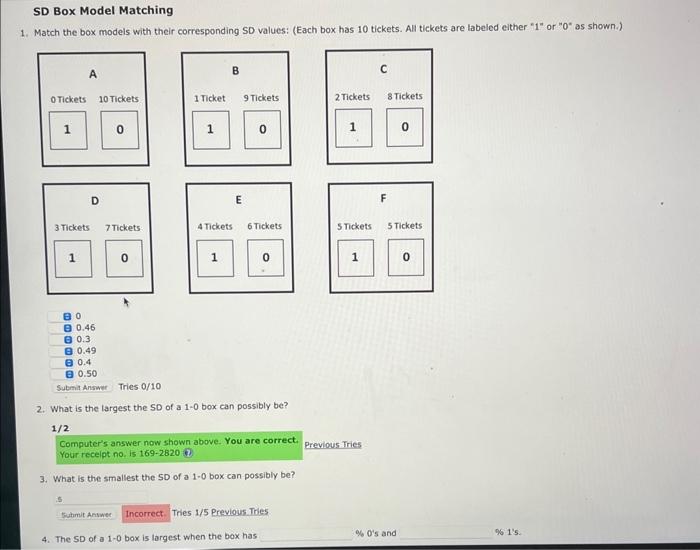 Solved SD Box Model Matching 1. Match the box models with | Chegg.com