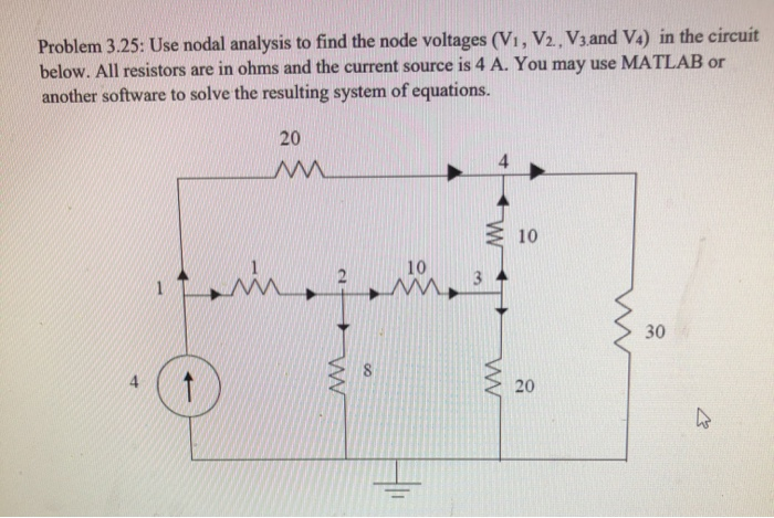 Solved Problem 3. 18: Determine the node voltages (V1, V2 | Chegg.com