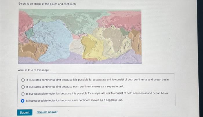 Solved Below is an image of the plates and continents What | Chegg.com