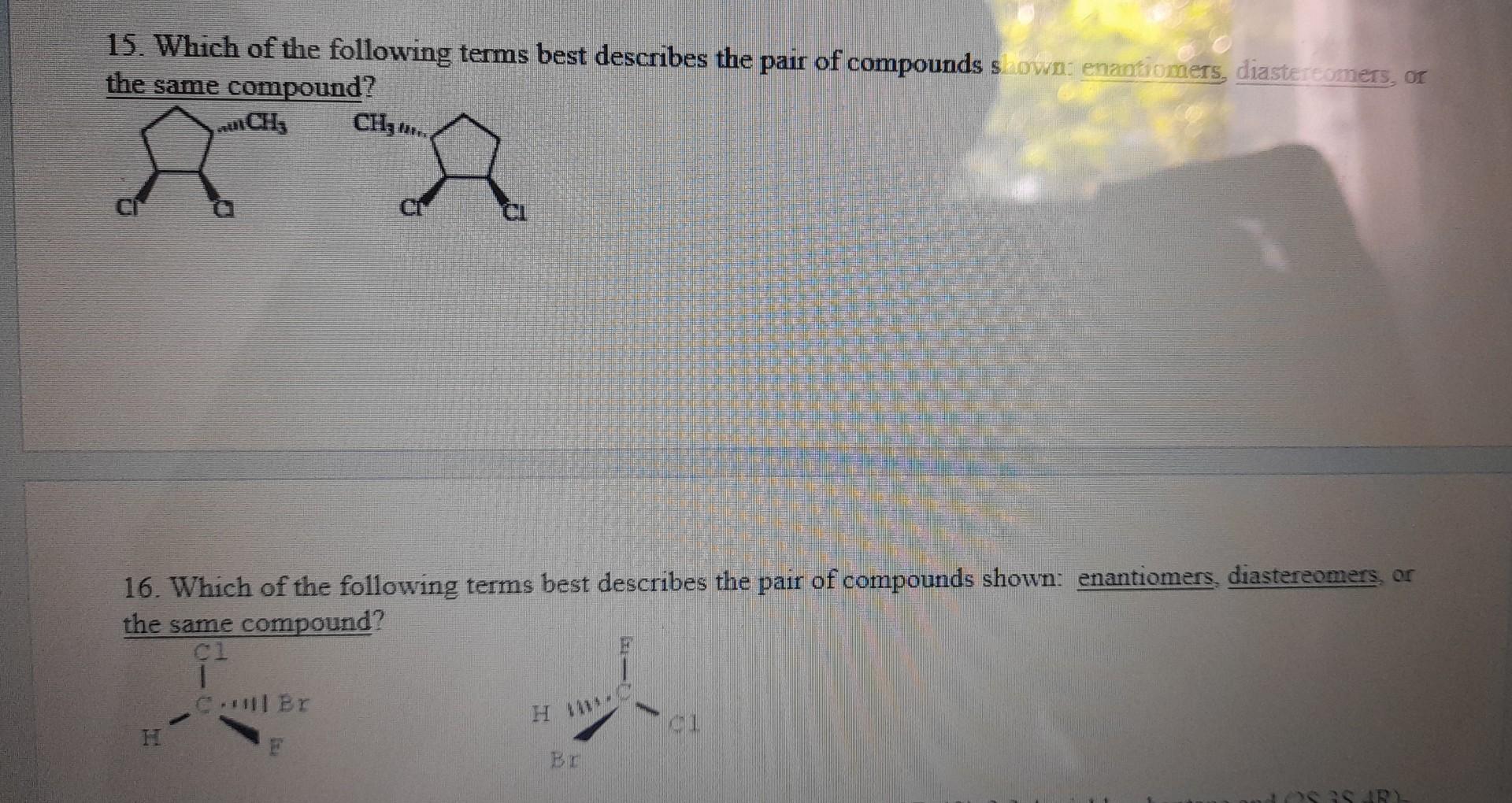Solved 15. Which of the following terms best describes the