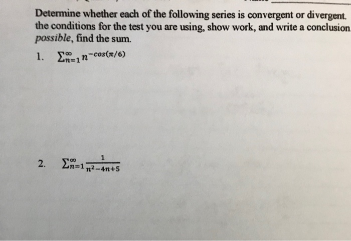 Solved Determine whether each of the following series is | Chegg.com